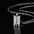 Miniatyrbild 6 av 6: Hallyu Kpop 18k guldpläterad BTS hänge halsband - high quality silver