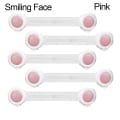 Pikkukuva 1 / 10: 5 kpl Vauvan turvakaappilukko PINK SILING FACE SMILING FACE - spot ale Pink Smiling Face-Smiling Face