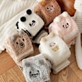 Miniatyrbild 4 av 10: Coral Feece Sock Modeling Knästrumpor STYLE 3 - spot sales Style 3