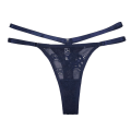 Miniatyrbild 4 av 6: Kvinnors sexiga G-String Spetstrosor Trosor Underkläder åghöjd - spot sales dark blue L