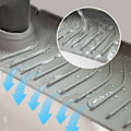 Miniatyrbild 7 av 10: Kran Absorberande matta Handfat Stänkskydd VIT - high quality White