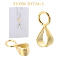 Miniatyrbild 7 av 10: 925 Sterling Silver hänge Lås Halsband Lås GULD STÄNGD - on stock Gold Closed Loop-Closed Loop