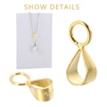 Pikkukuva 7 / 10: 925 Sterling hopea riipus kaulakoru lukko GOLD OPEN LOOP - varastossa Gold Open Loop-Open Loop