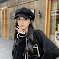 Pikkukuva 8 / 10: Kahdeksankulmainen Basker Hat Newsboy Hat MUSTA - spot-myynti black