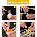 Miniatyrbild 6 av 6: Äggskärare Helmetall Äggskärare med äggöppnare - on stock