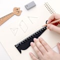 Miniatyrbild 3 av 7: 5ST Cat Shape Linjal Djur Rak Linjal SVART - high quality Black