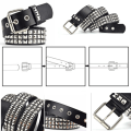 Miniatyrbild 3 av 10: Punk Belt elastisk midjekedja BRUN - spot försäljning brown