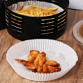 Miniatyrbild 6 av 8: 100 PCS Air Fryer Liners engångspapper pergament ångbåt nature - stock 100PCS White