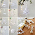 Pikkukuva 4 / 10: Joulukuusen riipukset Puuriipus PEARLY SNOWFLINGS PEARLY - spot ale Pearly Snowflakes