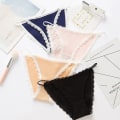 Miniatyrbild 3 av 5: Sex Thong Sport Bekväma trosor String Damunderkläder Enkel - high quality White L
