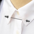 Pikkukuva 3 / 10: Kaulustanko Pin Tie rintakoru BLACK NO CHAIN ​​​​- varastossa Black No Chain-No Chain