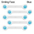 Pikkukuva 1 / 10: 5 kpl Vauvan turvakaapin lukko SININEN SMILING FACE SMILING FACE - varastossa Blue Smiling Face-Smiling Face