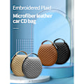 Miniatyrbild 2 av 11: Liten CD för case Förvaring Plånbok DVD skivavdelare Mapphållare Runt Läder 20 Kapacitet Bil CD-hållare Comfy Leather - high quality Gray
