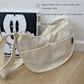 Miniatyrbild 2 av 10: Canvas axelväska Crossbody väska VIT - high quality white