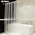 Miniatyrbild 3 av 10: Duschdraperi Vattentät 3D Water Cube Clear Badrum - on stock