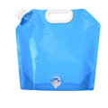 Miniatyrbild 1 av 10: Utomhus Bärbar vattenpåse i plast med hopfällbar behållare - high quality Blue 5L With faucet