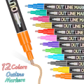 Pikkukuva 4 / 9: Double Line Pen Metallic Markers 20PCS/SET - varastossa