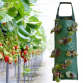 Miniatyrbild 1 av 7: Tyg jordgubbar hängande plantering släpande växter växa påse - spot sales green 8 Pockets