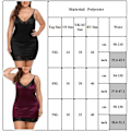 Miniatyrbild 2 av 7: Dam Sexig Nattdräkt Underkläder Party Nattkläder Plus Size Svart - high quality 4XL