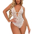 Miniatyrbild 1 av 4: Underkläder för kvinnor exig Body Halter Teddy One Piece Babydoll - spot försäljning white S