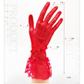Pikkukuva 2 / 10: Fishnet Mesh Gloves Morsiushanskat RED - spot-myynti Red