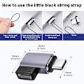 Miniatyrbild 6 av 10: USB C till typ C-adapter Magnetisk ARMBÅG - high quality Elbow