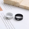 Pikkukuva 7 / 7: Couple Rings Combination Black White Love - spot-ale