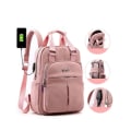 Miniatyrbild 1 av 7: Laptop Ryggsäckar USB Laddning Bagpack Reseryggsäck Skolväska - stock light pink