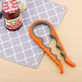 Pikkukuva 4 / 4: 4-in-1 Grip Multi Opener liikkuvuus Liukumaton kumipullo kiinteä - spot-myynti Orange