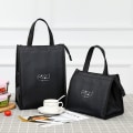 Miniatyrbild 10 av 10: Isolerad Thermal Bag Kylväska Lunchväska SVART LARGE - high quality black large