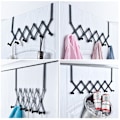 Miniatyrbild 4 av 10: Infällbar dörr i rostfritt stål Bakre krok för badrumsförvaring - high quality steel 5 hooks