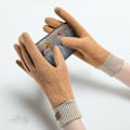 Miniatyrbild 10 av 10: Varma stickade handskar Ridhandskar SVART - on stock black