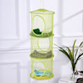 Pikkukuva 4 / 10: Riippuva säilytyspussi 3 Tier Mesh Net Kids Bathroom Organizer - korkealaatuinen Blue
