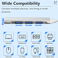 Pikkukuva 6 / 9: USB C HUB 3.0 Type-C Dock Station 4 -portti – spot-myynti USB 3.0 Grey