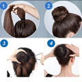 Miniatyrbild 9 av 10: Bun Hair Nets Mesh Cover med dragsko BLÅ - spot försäljning Blue