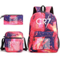 Pikkukuva 1 / 5: Muoti Cr7 3kpl Setit Reppu Mochila New Students Kapasiteetti Koululaukut Kirjalaukku Matkalaukku - korkea laatu Only satchel Type 4