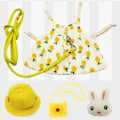 Miniatyrbild 2 av 5: Bunny Rabbit sele och koppel kläder för gris sele väst - high quality M