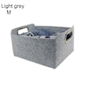 Miniatyrbild 1 av 10: Filt Förvaring Korg Kläder Organizer Diverse Container LIGHT - high quality Light grey M