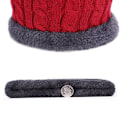 Miniatyrbild 3 av 10: Stickad halsduk tjock halsring NAVY - high quality navy