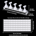 Miniatyrbild 4 av 5: Nageltips Hållare Akryl Nail Art Practice Stativ Magnetisk - spot försäljning Vit 2 Set