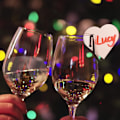 Pikkukuva 7 / 10: 10 Drink Marker Tags Vieras Nimikyltti SILVER HEXAGONAL - log Silver Hexagonal-Hexagonal