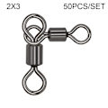 Pikkukuva 1 / 10: 50 kpl / setti Kalastuspyörät Hihat Rolling Swivel - varastossa 2x3