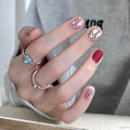 Pikkukuva 1 / 5: 24 kpl False Nails Short Square French - varastossa 15206