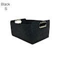 Miniatyrbild 1 av 10: Filt Förvaringskorg Kläder Organizer Diverse Behållare SVART S - stock Black S