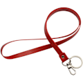 Pikkukuva 3 / 3: Pitkä avaimenperä, Aolaso-keinonahkahihna tukevalla metallipidikkeellä ID:lle, avain, USB (Red-1 Style) - spot-myynti