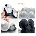 Miniatyrbild 3 av 7: 6 hålrum Diamond silikon iskubbrickor Ice Cube Maker - high quality grey