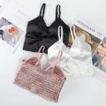 Miniatyrbild 2 av 10: Rörtopp för damer i satin Crop Tops VIT - spot sales white