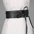 Pikkukuva 7 / 8: Naisten vyö mekkoon Nahkainen bowknot leveät vyöt - laadukkaita silver