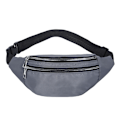 Miniatyrbild 2 av 2: Kvinnor Män Midjeväska Fanny Pack Resepengar Bältesväska - stock grey
