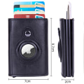 Pikkukuva 5 / 5: Faux Wallet Rfid Blocking Card Holder AirTag Anti-Lost Tracker - spot-myynti apricot